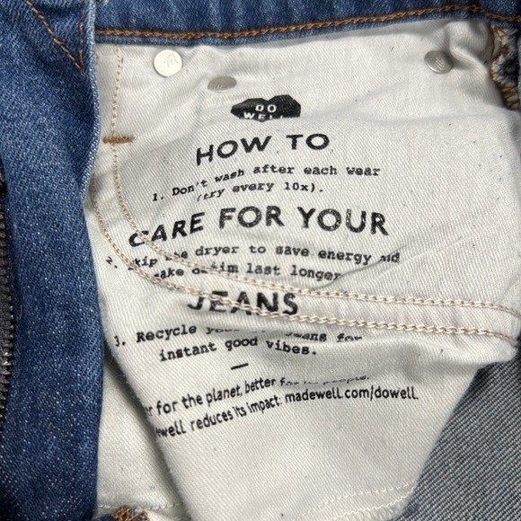 Madewell The Perfect Vintage Straight Jeans Women's Size 25 Blue Denim - Picture 8 of 11